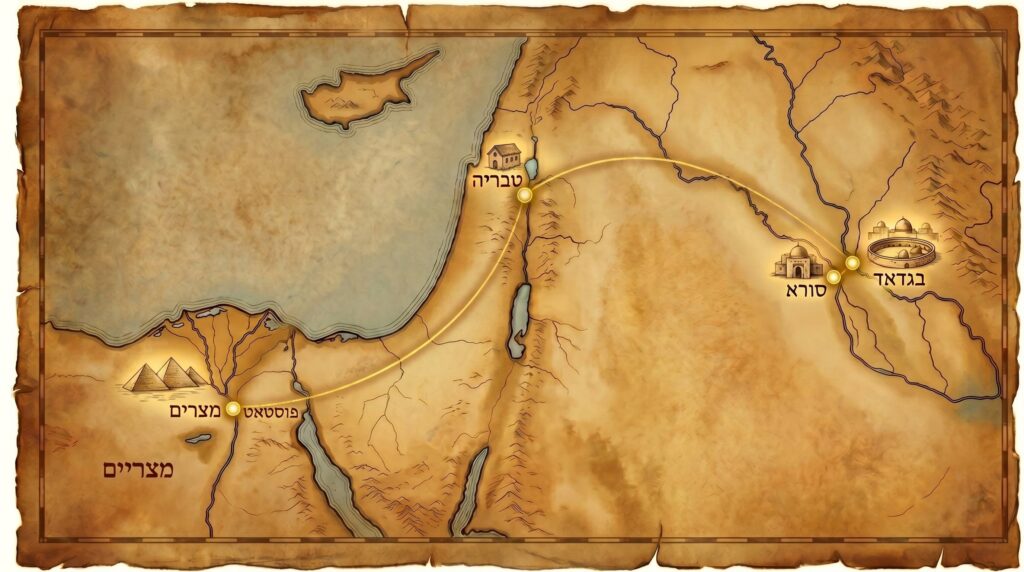 רבי סעדיה בן יוסף גאון — מפה היסטורית