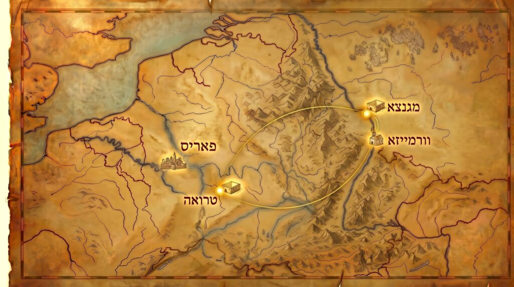 רש"י – רבי שלמה יצחקי — מפה היסטורית