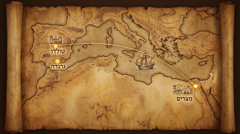 רבי יהודה הלוי — מפה היסטורית