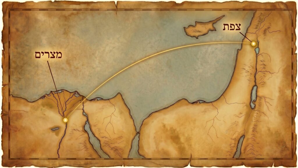 האר"י הקדוש ורבי חיים ויטאל — מפה היסטורית