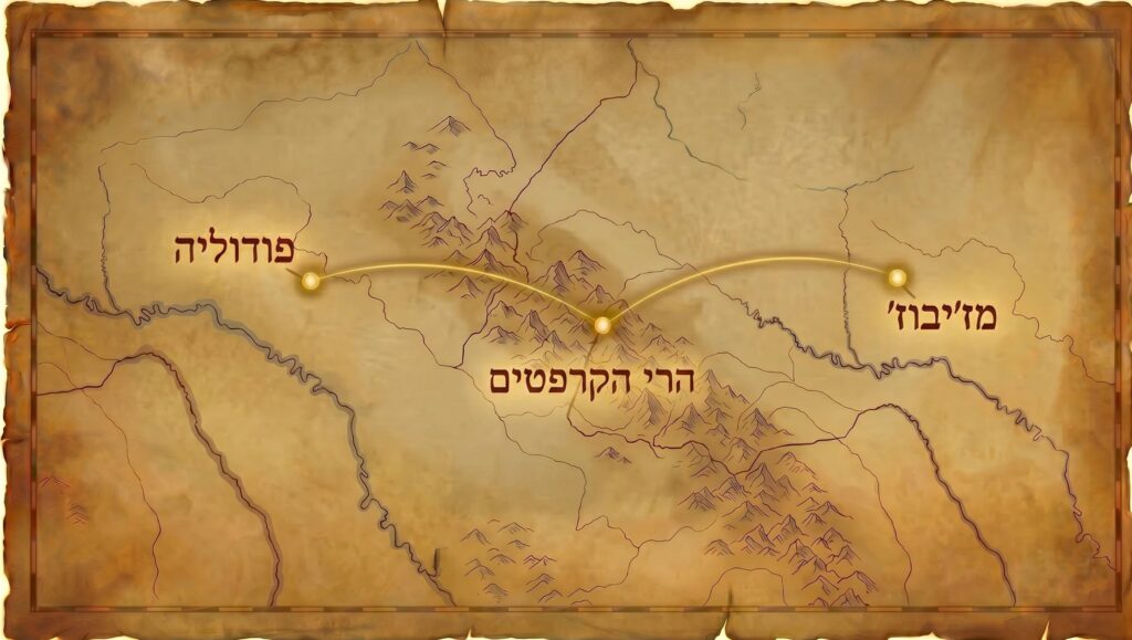 הבעש"ט – הבעל שם טוב — מפה היסטורית