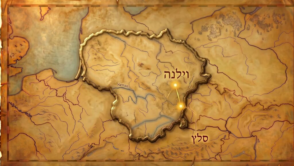 הגר"א – הגאון מווילנה — מפה היסטורית